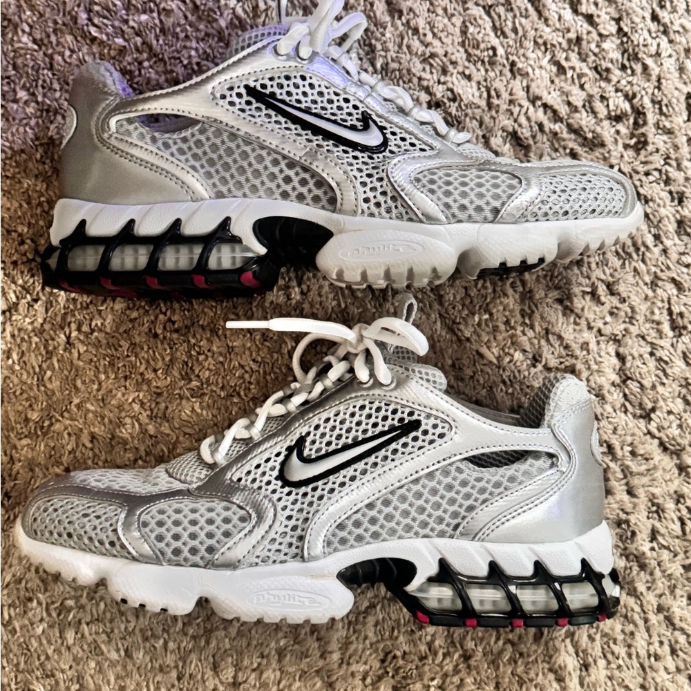 Nike White and Silver Sneakers
